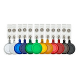 Kit 1000 Unidades Porta Crachá Retrátil Roller Clip
