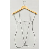 Kit 10cabides Madeira Silhueta 3d Marfim Adulto Cabide Arara