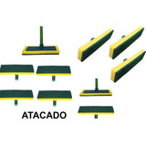Kit 10esponja Lava Piso Lava Azulejo Esfregao Refil Sem Cabo