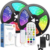 Kit 10m Fita Led 5050 Rgb Inteligente Wifi Contole Remoto