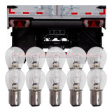 Kit 10un Lampada Comum 1034 Clear 2 Polo P21w 24v Cristal