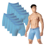 Kit 10x Cueca Box Longleg Masculina Boxer Assadura Keeper