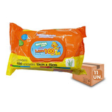 Kit 11 Pct Lenços Umedecidos Toalha Natural Baby Wipes Caixa