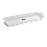 Kit 12 Bandejas Travessa Retangular 38x16cm Servir Plástico 