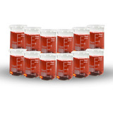 Kit 12 Becker De Vidro Forma Baixa Graduado 10ml Bequer