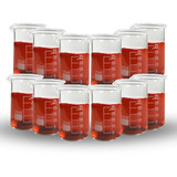 Kit 12 Becker De Vidro Forma Baixa Graduado 25ml Bequer