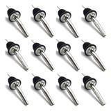 Kit 12 Bico Dosador Inox Biqueira Bar Barman Bebidas Tequila