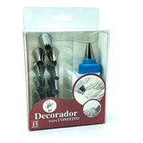 Kit 12 Bico Em Inox Decorador De Bolo, Saco Confeitar