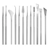 Kit 12 Bisturi Aço Inox Profissional De Podologia 