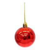 Kit 12 Bolas Lisas Perolada P/ Arvore De Natal Vermelha 4cm 