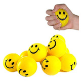 Kit 12 Bolinhas Emoji Anti Stress Apertar Macia Fisioterapia