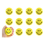 Kit 12 Bolinhas Emoji Anti Stress Apertar Macia Fisioterapia