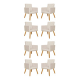 Kit 12 Cadeiras Poltrona Decorativa Recepção