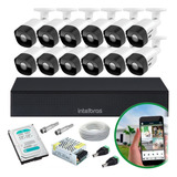 Kit 12 Cameras Intelbras Dvr Mhdx 1016 Cftv Comp Hd 1tb