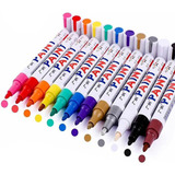Kit 12 Caneta Marcador Permanente Colorido Arte Tipo Posca