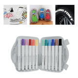 Kit 12 Canetas Marcador Permanente Posca Colorida Brush