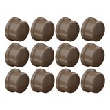 Kit 12 Caps Tampão Cola 3/4 25mm Soldavel Marrom Conexão Pvc