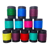 Kit 12 Carreteis Linha 10 Pipa Peixinho 100 Jardas Pacote