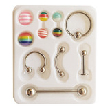 Kit 12 Cartelas Com 5 Piercing