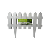 Kit 12 Cercas Decorativa Jardim De Plástico Tipo Madeira