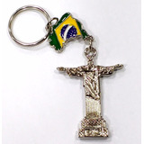 Kit 12 Chaveiros Mapa Corcovado Cristo Rio Brasil Em Metal