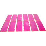 Kit 12 Espátulas Em Acrílico Alisadoras P/ Bolo + Resistente