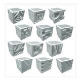 Kit 12 Formas Molde Abs Mini Vaso Suculentas 10x10cm Cimento