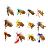 Kit 12 Iscas Artificiais Mosca Pesca Fly Tilapia Truta