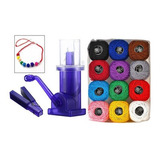 Kit 12 Linha + Máquina Tricotin Tear Rabo De Gato Cordão