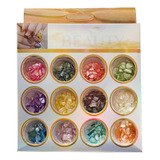 Kit 12 Madre Pérola Unha Encapsulada Gel Decoração Nail Art