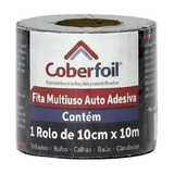 Kit 12 Manta Asfáltica Auto Adesiva Aluminio 10cm X 10mts