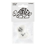 Kit 12 Palhetas Dunlop Tortex Jazz Iii White 0.73mm 478p Usa