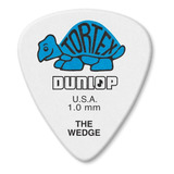 Kit 12 Palhetas Dunlop Tortex Wedge 1.00mm Usa 424r1.0 Cor Branco Tamanho 1.00 Mm