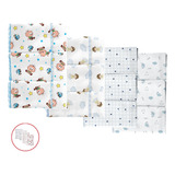 Kit 12 Pano De Boca Fraldinha Babete Enxoval Do Bebê 