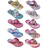 Kit 12 Pares Chinelo Sandália Infantil Menina Laço Atacado 