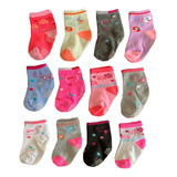 Kit 12 Pares De Meias Bebê Menina