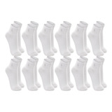 Kit 12 Pares Meias Cano Curto Masculina Lupo Tamanho Plus