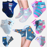 Kit 12 Pares Meias Infantil Bebê Menino Menina Atacado 