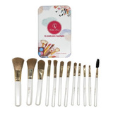 Kit 12 Pincéis Maquiagem Profissional Pincel C/ Case Brinde