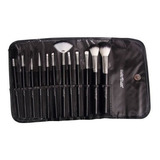 Kit 12 Pincel Original Macrilan + Case Preta Para Maquiagem