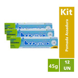 Kit 12 Pomada Para Assaduras Infantil Babymed Menino 45 G