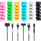 Kit 12 Protetores De Cabo Carregador Para iPhone E Android