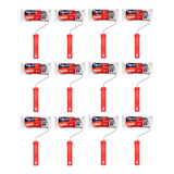 Kit 12 Rolo Espuma Pintura Polyester 9cm Com Cabo Atlas 