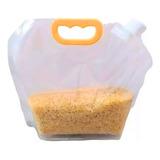 Kit 12 Saco 1,5kg Porta Cereais Alimentos Grãos Tampa E Alça