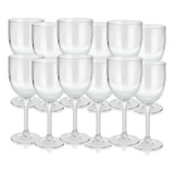Kit 12 Taça Para Vinho Aperol De Acrilico Resistente 350ml Cor Transparente