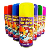 Kit 12 Tinta Spray Da Alegria Colorida Cabelo Barba Carnaval