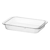 Kit 12 Travessa Retangular Cristal Transparente 200 X 300mm