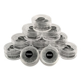 Kit 12 Unidades Tufos Cílios De Pote Tufinho Alongamento Comprimento 10 Mm Cor Preto Tipo De Curvatura C