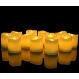 Kit 12 Velas Led Branco Quente Baterias Inclusas Decoração