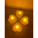 Kit 12 Velas Led De Coração Decorativa + Baterias Inclusas
